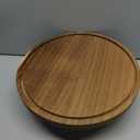 Acacia Wood Cake Stand with Lid, 12'' Round Cake Holder with Clear Acrylic Cover, 2 in 1 Dessert Table Display Set & Charcuterie Board, Kitchen Decor for Birthday or Wedding