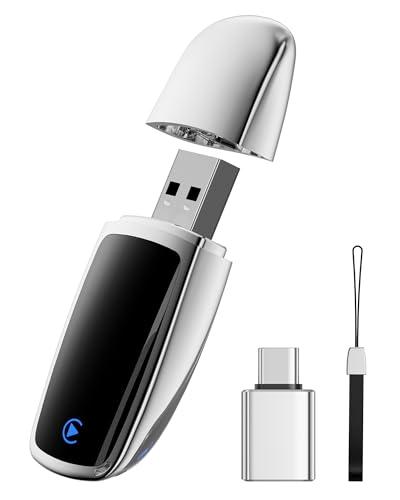 Wireless CarPlay Adapter for Apple iPhone, Converts Wired Connections to Wireless CarPlay, Zero delay, Plug-and-Play, Compatible with Apple iPhone iOS 10+ Systems and Various Vehicles（Silver White）