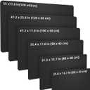 Large Desk Pad Mat - Waterproof Mouse Pad & Desk Protector, Non-Slip XL PU Leather Gaming Mat for Keyboard/Mouse, Stitched Edge with Ergonomic Support, 47"x17" (Black)