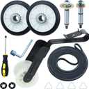 GELASKA 4392065 Dryer Repair Kit Including 349241T Drum Roller Kit 691366 Idler Pulley 341241 Dryer Belt with WPW10359269, WPW10359270 Drum Shaft Replaces 279860 279948 AP3131942 EAP373087 PS373087