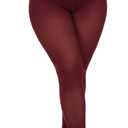 CozyWow Plus Size Tights for Women 80D Soft Solid Color Semi Opaque Pantyhose High Waist 1X 2X 3X 4X (Black, XXXL)