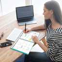 2026-2027 Monthly Planner, 18 Monthly Calendar Planner, January 2026 - June 2027, 8 x 10, 2026 Spiral Agenda with Tabs Pocket, Flexible Cover, Organizer Notebook for Office Home School, Green