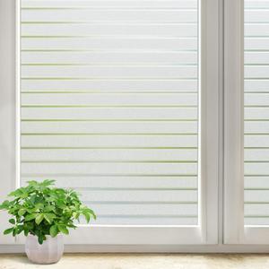 DOWELL Window Privacy Film, Frosted Glass Window Film, Static Cling Glass Vinyl, Heat Blocking Frosting Coverings, Removable Door Stickers for Home Office, Non-Adhesive, Reusable, 23.6 x 157.5 inches