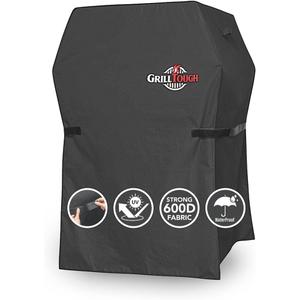 GrillTough Heavy Duty BBQ Grill Cover for Outdoor Grill, 30 Inch Waterproof, Weather Resistant, UV & Fade Resistant with Adjustable Straps Gas Grill Cover for Weber, Charbroil, etc. Charcoal