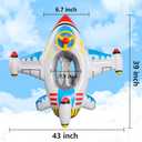 Baby Inflatable Pool Float Swimming Float Boat with Steering Wheel Horn for Kids Toddlers Age 1-4 Boys Girls Inflatable Ride-ons Summer Pool Swim Ring Beach Supplies, 1-4 years old