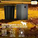Dog Poop Trash Can Outside - 22L/6Gal Large Outdoor Trash Can with Lid