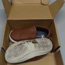 HOMEHOT Boys Slip on Sneakers Casual Dress Shoes Faux Leather Loafers (Toddler,Big Kids, Little Kids) (Brown), Size 9