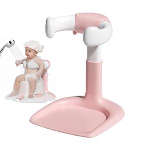 Wanchouse Baby Bath Stand, Foldable Standing Bathtub for Baby, Shower Stand and Bath Support for Infants and Toddlers (6–36 Months), NonSlip Adjustable Baby Standing Support, Pink