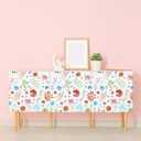 Watercolor Boho Floral Wallpaper 12"x100" Colorful Wildflower Wallpaper Peel and Stick Boho Contact Paper for Cabinets Drawers Self Adhesive Removable Vinyl Wraps for Nursery Kids Room (White/Red/Green/Blue)