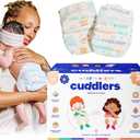 Happy Hues Cuddlers Disposable Diapers Size 2,12–18 lbs–Baby Diapers with Shea Butter, Wetness Indicator &Leak Protection–Ultra-Soft Unisex Newborn &Infant Diapers with Full Coverage, 108 Count