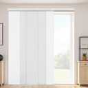 VEVOR Panel Track Blinds, Extendable Track from 45.8 in to 86 in W, Trimmable Panel Curtains Up to 96 in H, Adjustable Vertical Panel Blinds for Sliding Doors, Patio Doors, Room Divider, Window, White, 98.4"W x 85.8"H