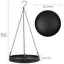 Plant Hanger Indoor Outdoor, Hanging Planter Baskets for Plants, Metal Window Plant Hanger, Black Hanging Plant Shelf, 2 Pack