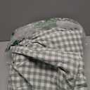 MooMee Gingham Duvet Cover Set 100% Washed Cotton Linen Like Textured Breathable Durable Soft Comfy Modern Checkered Design (Sage Green Gingham, Full 80"x90")
