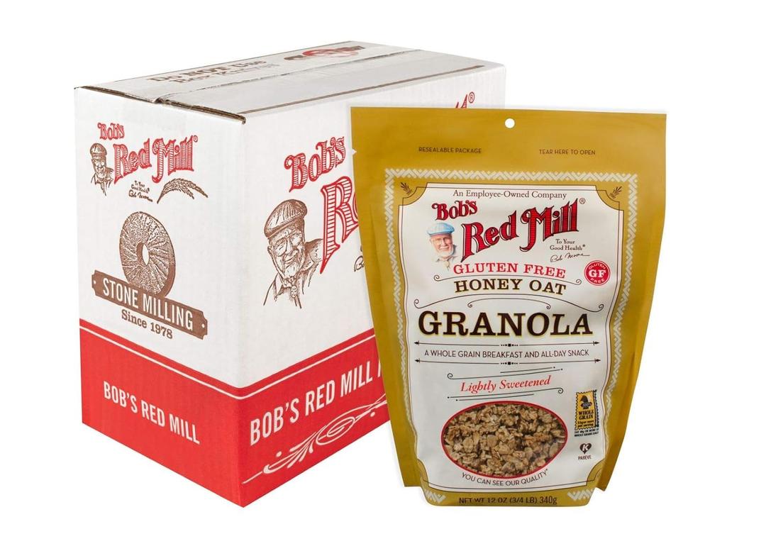 Bob's Red Mill Gluten Free Honey Oat Granola, 12-ounce (Pack of 4), Best By Feb, 2026