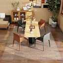 Tydle Clear Floor Mat for Home, 5'  7' Plastic Area Mat for Living Room, Waterproof Area Rug for Under Dining Table, Large Office Chair Mat for Hard Floors (Clear-Rose) (5'  7' (60" x 84"))