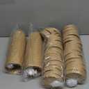 JOLLY PARTY 50pack 8oz Paper Soup Containers with Lids, Disposable Paper Food Cups, Ice Cream Cups, Food Storage with Lids, Microwavable and Freezer Safe, Suitable for Christmas Thanksgiving (Brown)