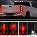 LED Tail Light + 3rd Brake Light Fit for Dodge Ram 1500 2002-2006,Fit for Dodge Ram 2500 3500 2003-2006, Chrome Housing Smoke Lens