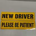 New Driver Magnet for Car Sign  2-Pack (New Driver & Please Be Patient)  Large 12 x 3 x 0.1 Reflective Magnets for Student or Rookie Learner Drivers  Removable & Reusable