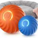 USB Rechargeable Smart Dog Toy Ball  Interactive Rolling Pet Exercise Ball with LED Lights, Automatic Motion, Durable ABS Build for Dogs and Puppies - 1 Piece
