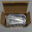 Therwen 16 Sets Round U Bolts Zinc Plated Steel Round Bend U Clamp with Nut Plate Washer (M6 x 40 mm X 90 mm)