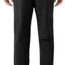 Rdruko Men's Hiking Pants Lightweight Quick Dry Water Resistant Outdoor Travel Work Fishing Pants 6 Pockets (Black)