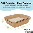 Kitty Sift (Set of 2 Litter Boxes & 1 Sifting Liner) Disposable Sifting Cat Litter Box Jumbo, 1Count, Durable and Portable for Travel with Odor Control