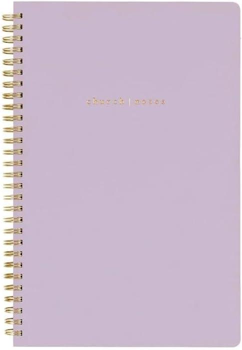 Lilac Notebook with Maps - Bible Journal for Women, Sermon Notes, Christian Notebook Journals, Christian Gifts for Church Members, Bible Study Group, Church Families