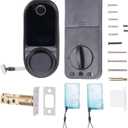 Smart Fingerprint Door Lock Keypad Deadbolt Lock with APP Control for Home Hotel Office Apartment, Feature Heavy Duty Keyless Entry Front Door Lock, High Recognition Rate