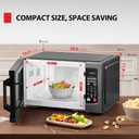 TOSHIBA EM131A5C-BS Countertop Microwave Ovens 1.2 Cu Ft, 12.4" Removable Turntable Smart Humidity Sensor 12 Auto Menus Mute Function ECO Mode Easy Clean Interior Black Color 1000W
