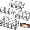 HORUSDY Peg Board Bins and Baskets | 4 Pack | Square Style 4 Size Pegboard Baskets and Pegboard Bins for Organize Workbenches, Accessories