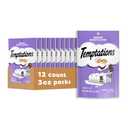 Temptations Classic Crunchy and Soft Cat Treats, Creamy Dairy Flavor, 3 oz. Pouch (Pack of 10), (Exp. 08/2026)
