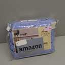 Linen Home 100% Cotton Percale Sheets Queen Size, Baby Blue, Deep Pocket, 4 Pieces Set - 1 Flat, 1 Deep Pocket Fitted Sheet and 2 Pillowcases, Crisp Cool and Strong Bed Linen