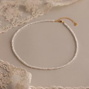 Summer Pearl Beaded Necklace in 18K Gold