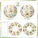 Honoson 12 Pcs Wildflower Paper Lanterns Spring Floral Wildflower Party Decorations Hanging 10 Inch Chinese Lanterns for Wedding Bridal Shower Baby Shower Tea Party Decorations