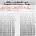 DG47-00038B Bake Element, compatible With Samsung range/stove/oven, Replaces part PD00025540, DG47-00038A, 3015238, AP5623199, EAP4240837, PS4240837