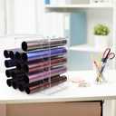 Vinyl Storage Rack 25-Holes Vinyl Holder Acrylic Vinyl Roll Storage for Craft Room, Vinyl Organizer for up to 25 Vinyl Rolls (25Holes)