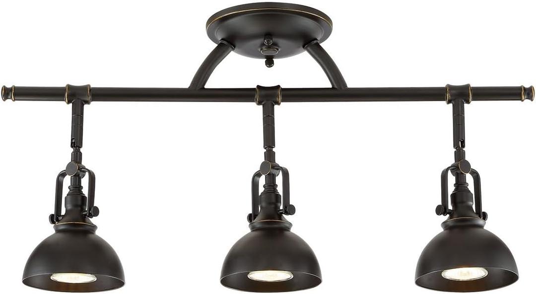 Kira Home Broadway 23" 3-Light Industrial Directional Track Light, Bronze Finish