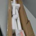 VEVOR Outdoor Steps Handrail, 2-3 Steps White Round Adjustable Aluminum Staircase Railing for Porch & Deck