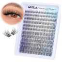 Natural Lash Clusters Wispy Cluster Eyelash Extensions Left&Right Cluster Lashes C Curl Individual Lashes Extension DIY Natural Eye Lash Clusters