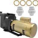 W3SP2610X15 Replacement Swimming Pool Pump 1.5 HP 115/230 V Single Speed Compatible with Hayward SP2610X15 High Efficiency Super Pool Pump for Spa and In-Ground Pool