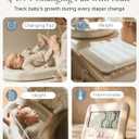 Cuddobaby 4-in-1 Changing Pad | Baby Scale | Height | Room Temp - Vanilla | Weight & Height Growth Monitoring, Integrated Tape, Wipe Clean Cover, for Newborn, Toddler & Adult - Table, Dresser, Bed