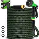 Garden Hose 50ft, Non-Expanding Flexible Hose with 10 Function Nozzle, Lightweight, Kink Free, Sturdy, Leak-Proof, Portable, Water Hose 50ft for Outdoor, Yard, Lawn, Car Wash and Camper Use
