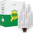 [1800 Count - 1 oz.] Disposable Medicine Cups (30 ml), Small Clear Plastic Measuring Cups for Liquid Medicine, Pills, Resin, and Epoxy, 1800 Pack