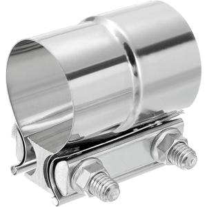 Uxcell 2" Exhaust Clamp, 304 Stainless Steel, Silver, 2" OD to 2" ID, Universal Widening Clamp