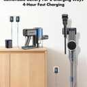 Cordless Vacuum Cleaner, 580W/50Kpa/50Mins Stick Vacuum for Home, LED Touch Screen, Anti-Tangle, Wall Mount Charging Lightweight Rechargeable Vacuum for Carpet Pet Hair Hardwood Floor Blue