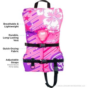 Oceans 7 US Coast Guard Approved Life Jacket for Infant, Kids, Youth, – Type II & III Vest, Personal Flotation Device
 30Lb