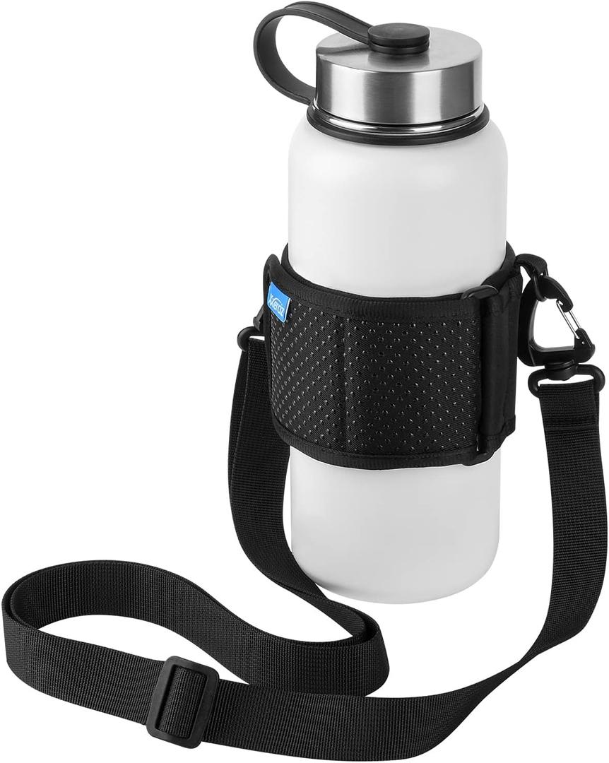 Xxerciz Water Bottle Carrier Holder with Adjustable Shoulder Strap Universal Bottle Sling for Walking Hiking Camping (Shoulder Sling)