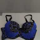 MIERSIDE Women's Red/Purple Plus Size Sexy Printing Demi Bra, 44D