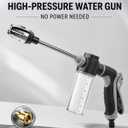 Heavy Duty Garden Hose Nozzle, 2026 Upgraded High Pressure Water Cleaning Jet, Multi-Function Sprayer for Lawn, Yard, Car, Pet, Driveway – Universal Fit 3/4 Inch Thread, No Electricity Needed