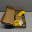 Yellow Gerbera Daisy Artificial Flowers  Real Touch Latex Silk Daisy Flowers 5PCS, 26.7" Long Stem Artificial Flowers for Summer Centerpieces, Home Decor Indoor, or Fake Wildflower Displays